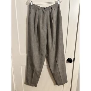 Vintage Talbots Black & White Houndstooth Wool Pants Sz 16 Altered Preppy Money